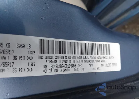 2012 Chrysler Town & Country Touring z USA, uszkodzony, nr VIN 2C4RC1BG4CR169480